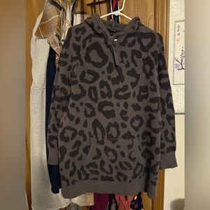 Torrid Charcoal Animal Print Sweater